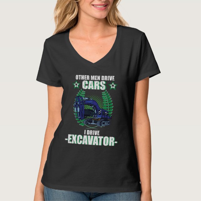 Camiseta Excavator excavator driver vehicles construction s (Frente)