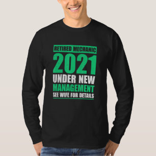 Camiseta Excelente 2021 Mecânico de Pensão de Dispensa Apos