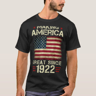 Camiseta Excelente América do fazer desde 1922 Vintage 100t