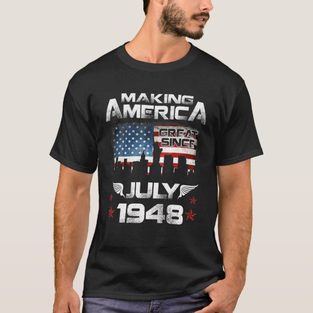Camiseta Excelente América fazer desde julho de 1948 Aniver (Frente)