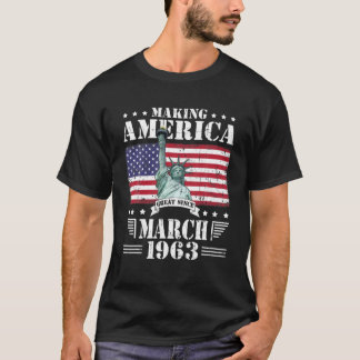 Camiseta Excelente América fazer desde março de 1963 Aniver