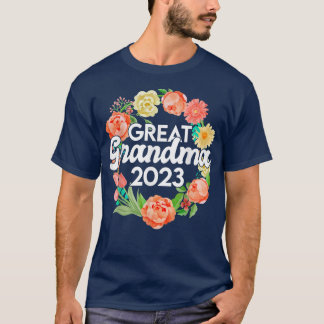 Camiseta Excelente Avó 2023 Presente Para Anúncio De Gravid