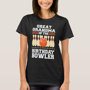Camiseta Excelente Avó Da Boliche De Aniversário Do Bowler