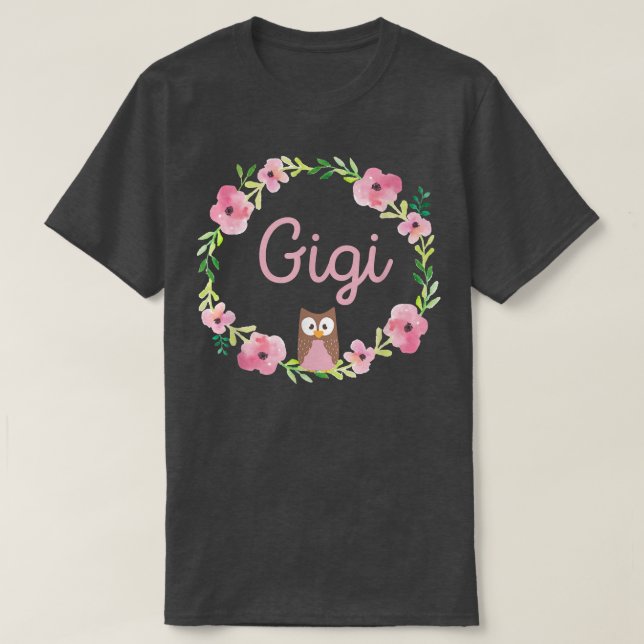 Camiseta Excelente Avó Gigi Anúncio de gravidez Baby Rev (Frente do Design)