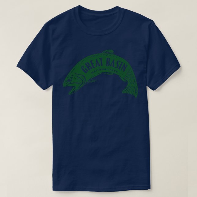 Camiseta Excelente Basin National Park Fish Green (Frente do Design)
