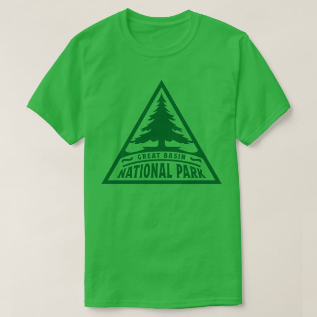 Camiseta Excelente Basin National Park Tree Triangle Green (Frente do Design)