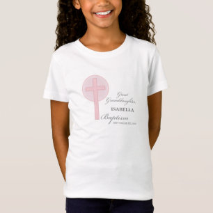 Camiseta Excelente Batismo Avô Lace Rosa Personalizado