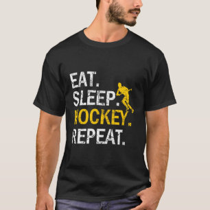 Camiseta Excelente Comendo Hockey com Sono Repito Figurino