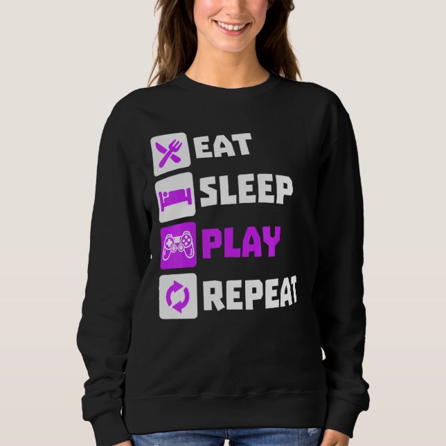 Camiseta Excelente Comer Sleep Reproduzir Jogos de Videogam (Frente)