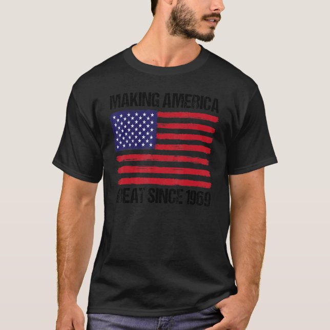 Camiseta excelente da América do Fazer de aniversário 53 de (Frente)