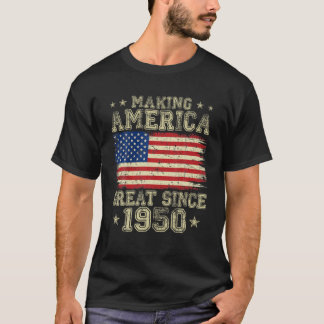 Camiseta Excelente da América fazer desde 1950 EUA Sinaliza