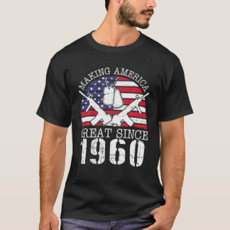 Camiseta Excelente Da América fazer Desde 1960 Feliz Aniver