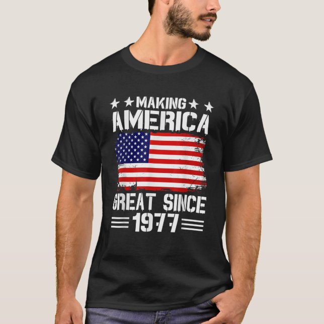 Camiseta Excelente Da América fazer Desde 1977 (Frente)