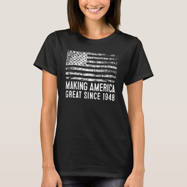 Camiseta excelente da América Fazer do 75º aniversário desd (Frente)
