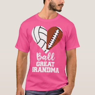 Camiseta Excelente de bola vovó coração divertida Voleibol