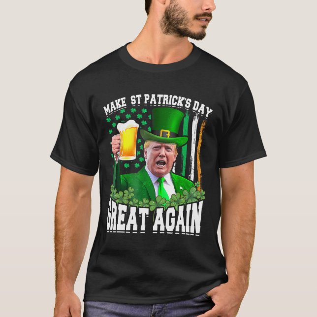 Camiseta Excelente De Dia de São Patrício Novamente Engraça (Frente)
