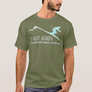 Camiseta Excelente de esqui Avô Engraçado Bonito presente