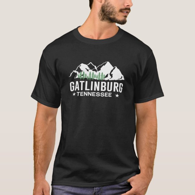 Camiseta Excelente de Gatlinburg Tennessee Montanhas Enfuma (Frente)