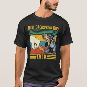 Camiseta Excelente De Melhor Pai Dachshund Vintage Para Pai