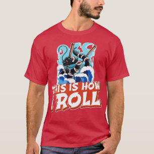 Camiseta Excelente De Sushi Dragon Japonês Onda É Assim Que