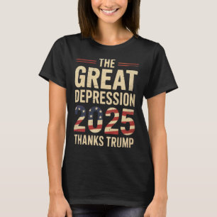 Camiseta Excelente Depressão 2025 Obrigados Trump Ironic Po