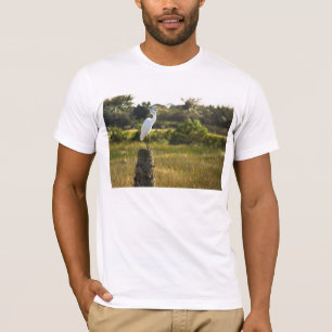 Camiseta Excelente Egret nas zonas úmidas de Viera