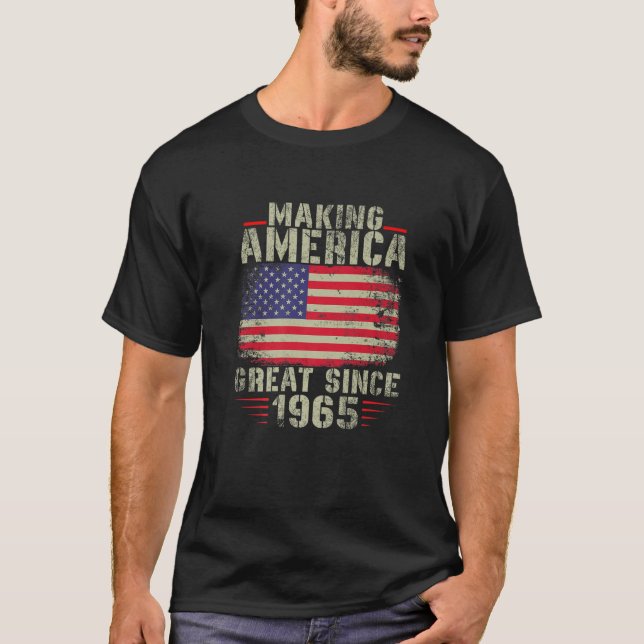 Camiseta Excelente Engraçado Da América Fazer Desde 1965, 5 (Frente)