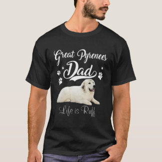 Camiseta Excelente Engraçado Pirenéus Pai Dia Pai Cachorro