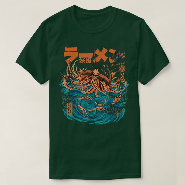 Camiseta Excelente Escuro Ramen Off Kanagawa Ramen Monster  (Frente do Design)