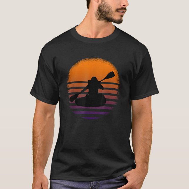 Camiseta Excelente Kayaker Silhouette Kayak Paddle Gift (Frente)