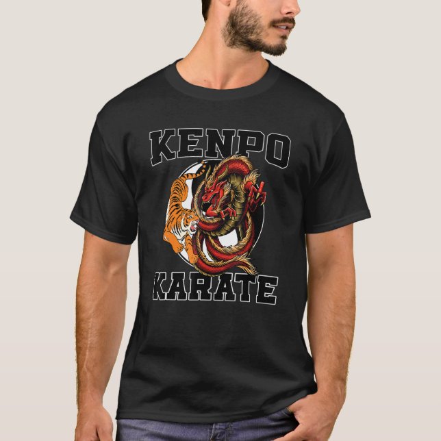 Camiseta Excelente Kenpo Karate Roupa japonês Luta Marcial (Frente)