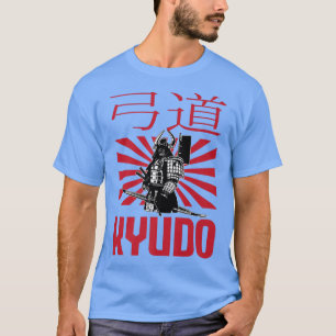 Camiseta Excelente Kyudo Samurai Design de Bandeira Japonês