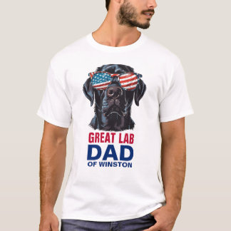 Camiseta Excelente Labrador Pai 4 de julho Bandeira America
