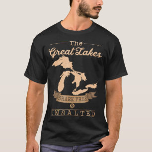 Camiseta excelente lagos tubarão sem salga micMichigan pres