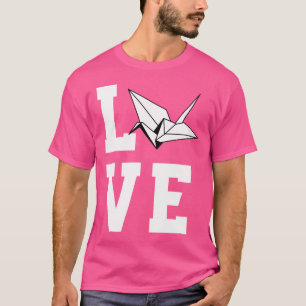 Camiseta Excelente Love Paper Folding Crane Roupa Japão Ori