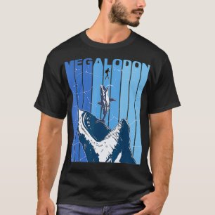 Camiseta Excelente Megalodon, Coluna Lover de Tubarão Branc