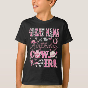 Camiseta Excelente Nana Do Aniversário Cowgirl Western Rode