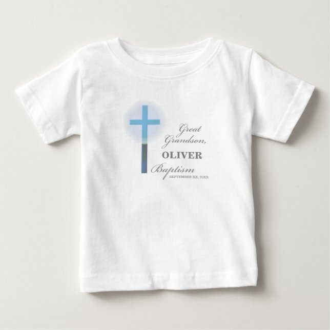 Camiseta Excelente Neto Baptism Blue Lace Personalizado (Frente)