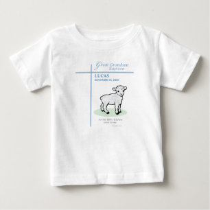 Camiseta Excelente Neto Baptism Blue Lamb Personalizado