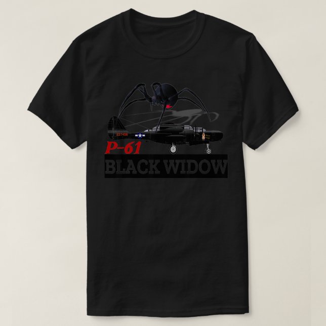 Camiseta Excelente P61 Aviation t Perfect para sopros de av (Frente do Design)