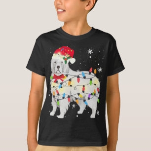 Camiseta Excelente Pirenéus Cão Cachorro Natal Luz Xmas Mãe