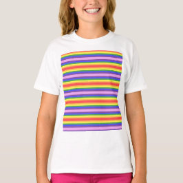 Camiseta Excelente qualidade - Rainbow Stripe Bright Cores