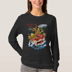 Camiseta Excelente Ramen de Kanagawa Comida japonesa Kaiju