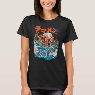 Camiseta Excelente Ramen Kanagawa Japonês Comida do Mar de 