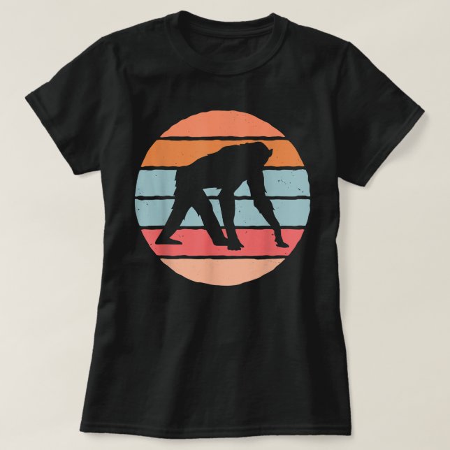 Camiseta Excelente Retro Chimpanzee Design Monkey Costume (Frente do Design)