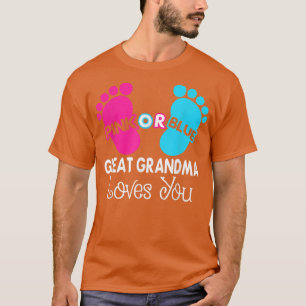 Camiseta Excelente rosa ou azul que a vovó te ama, sexo beb