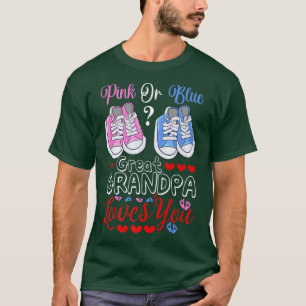 Camiseta Excelente Rosa Ou Azul Vovô Ama Sua Revelação De G