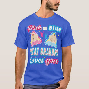 Camiseta Excelente Rosa Ou Azul Vovô Ama Sua Revelação De G