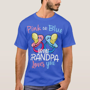 Camiseta Excelente Rosa Ou Azul Vovô Ama Sua Revelação De G