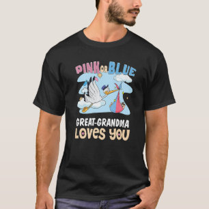Camiseta Excelente rosa ou azul vovó ama você melhor vovô